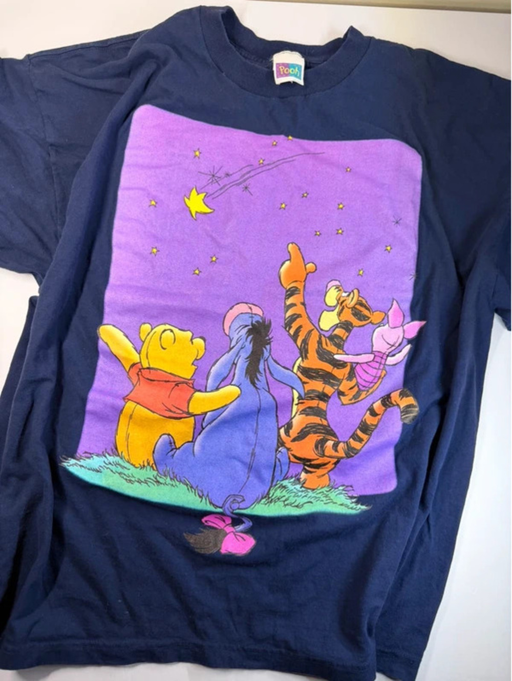 Vintage Disney Winnie the Pooh & Friends Stargazing T-Shirt Plus Size 3X